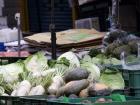 Cabbages being sold at a morning market in Miaoli, Taiwan