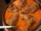 This is the famous pimientos del piquillo de bacalao. My favorite Spanish dish!