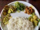 A typical Nepali meal