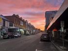 A beautiful sunrise right near the street that I live on