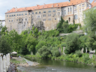 The castle overlooking the river in Český Krumlov