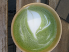 A matcha latte in the town of Kutna Hora