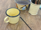 Enameling a mug!