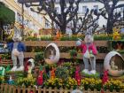 "Oster" (Easter) decorations in the central square of Baden-Baden "Alstadt"
