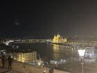 The Széchenyi Chain Bridge and Budapest Parliament seen from the bastion of Buda's Castle in Budapest, Hungary