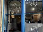 Store front of Little Bagel Co on Queens Road
