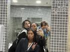 A bathroom selfie of me and my friends.