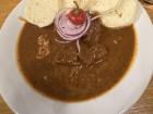 Beef Goulash and Bread Dumplings; a popular Slovak/Czech dinner