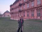 Me standing in front of the Mainz palace at sunset