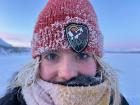 Temperatures so cold in Abisko that my eyelashes and hair froze
