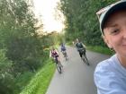 Cycling in the long summer days is my favorite!