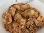 I made this apple crumble from apples I picked last fall!
