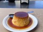 Spanish desert flan, served as part of a menu of the day 