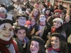 My friends and I dressed as mimes in Xinzo, a province in northwestern Spain