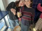 My friends and I getting coffee