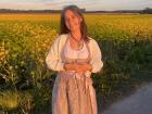 Here I am in a Dirndl (traditional Bavarian dress for Oktoberfest).