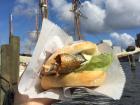 Klassische Fischbrötchen in Stralsund (geräuchert, nicht gekocht!)