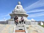 My friend and I at a Buddhist Monastery (a place where monks live)