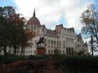 The Parliament building in Budapest. 