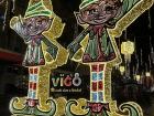 These elves are just one of the giant light displays of Christmas figures you can find around Vigo