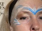 Carnevale is kind of like Halloween, everyone is in costume, this is me with my Carnevale face paint! 