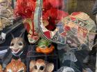 Variety of handmade masks in a store in Venice