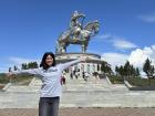 I visited the Chinggis Khan Equestrian statue in the summer, notice how I'm only wearing a long-sleeved shirt and jeans!