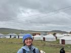 This was in Hustai National Park, I'm standing in front of some gers (traditional Mongolian homes)