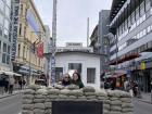 Visiting Checkpoint Charlie (division between the former East and West Berlin) with my Mom in Berlin
