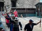 The procession of knights along with the daughter of the lead performer