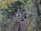The remains of the hermits’ caves/shelters