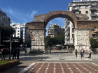 Old ruins in the middle of Thessaloniki