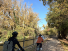 Bike ride along the Ebro River in Logroño