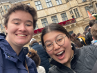 A fellow Fulbright grantee, Kaz, accompanied me to the first public appearance of the new Grand Duke and Duchess. They waved to us from the red balcony