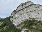 The limestone cliffs of the Vercors mountains