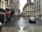 Downtown Grenoble in the rain