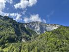 The view from my bus window of the ancient glacial Bourg d'Oisans valley