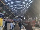 The main train station, or Hauptbahnhof, in Frankfurt!