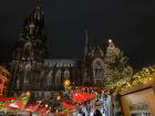 Market in Cologne next to the cathedral