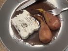 Mulled pears with ice cream - a classic Dutch dessert made for me by my friend from the Netherlands