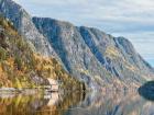 Beautiful (and common) scenery in Norway: a fjord in between some mountains!