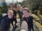 Hiking in the forest north of Oslo with some new friends!