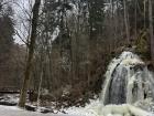 A frozen waterfall I saw on my hike in Terčino Údolí... the first one I've ever seen!