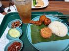 Nasi lemak is a popular dish to try in Singapore