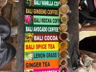 Bali is known for its coffee and we got to try all these flavors