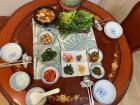 "Doenjang-jjigae" (Korean soybean paste stew) and "banchan"