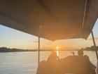 Sunset view from our safari boat tour