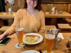 Ms. Hughes and I enjoying a traditional German meal in Munich