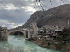 This is the famous Old Bridge in Mostar, Bosnia and Herzegovina
