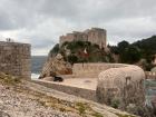 Views from the city walls of Fort Lovrijenac overlooking the Adriatic Sea